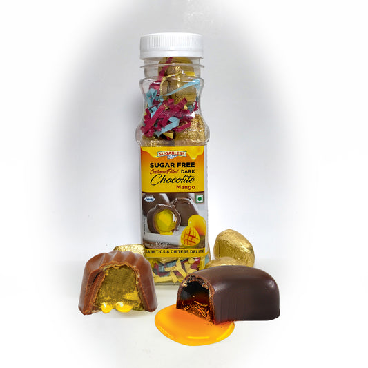 Sugar Free Centered Filled Dark Chocolite (Mango Flavour)