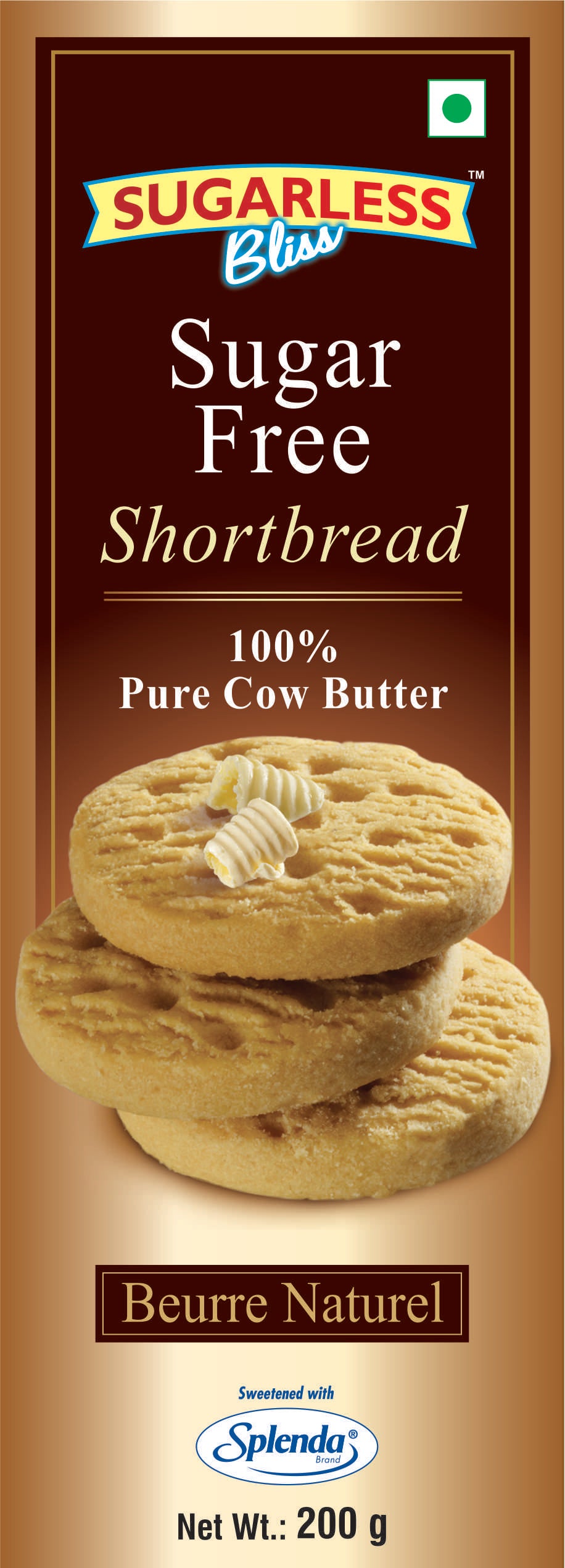 Sugar-Free Shortbread | 100% Cow Butter-200g