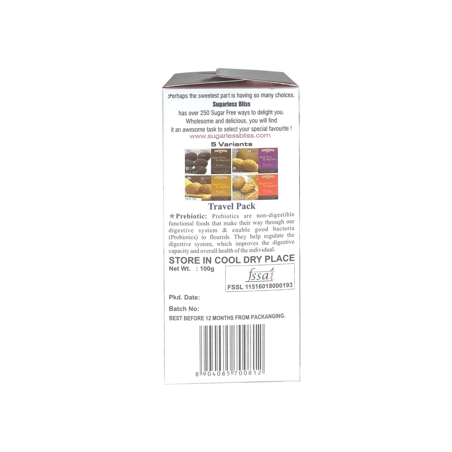 Sugar-Free & Digestive-Peanut Butter Cookies-100g | Sweetened with Splenda