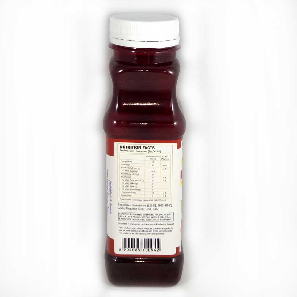 "Sugar-Free Raspberry Sharbat – Refreshing & Healthy Syrup"-300g