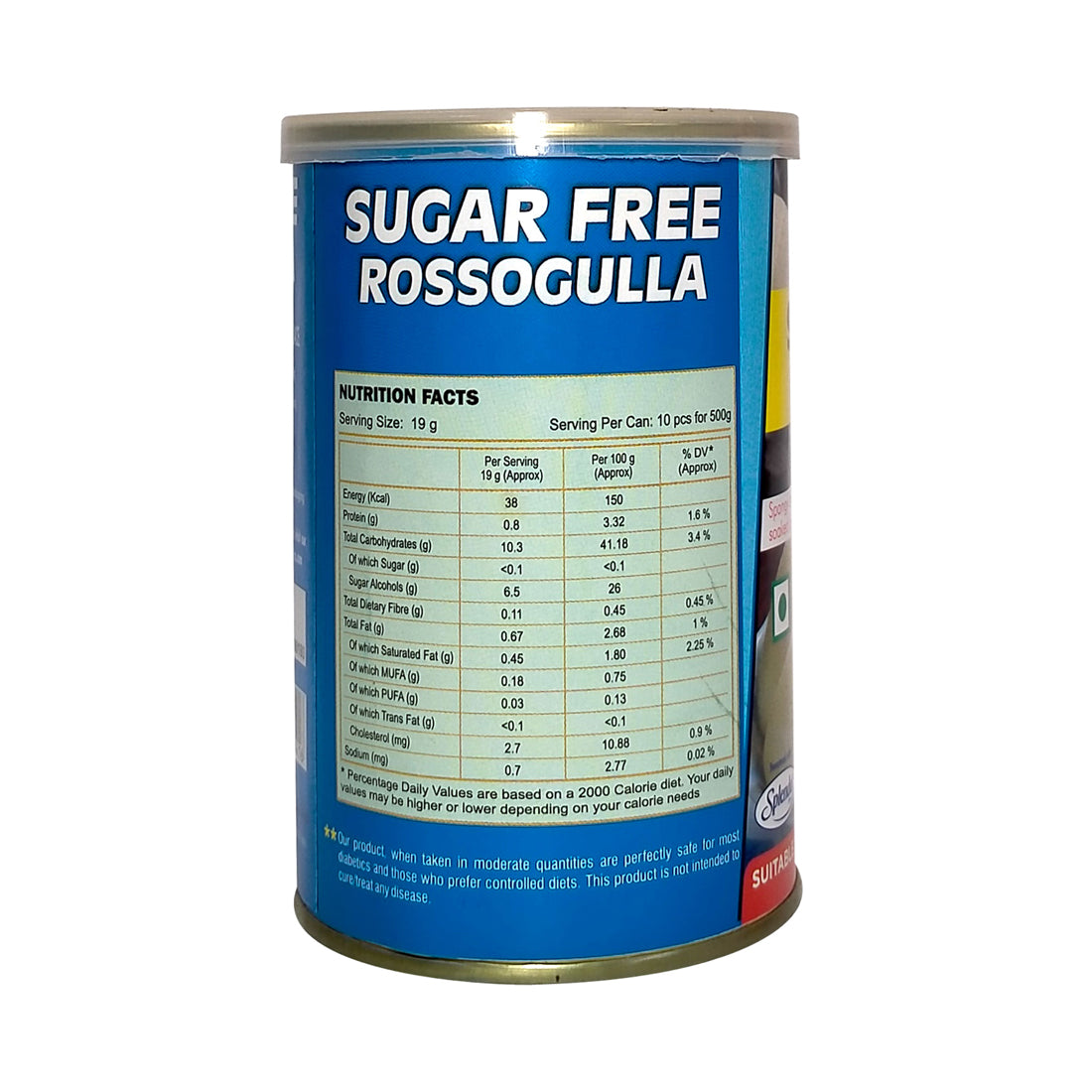 Sugar-Free Rossogulla |Splenda-Sweetened | Classic Taste, No Sugar-500g