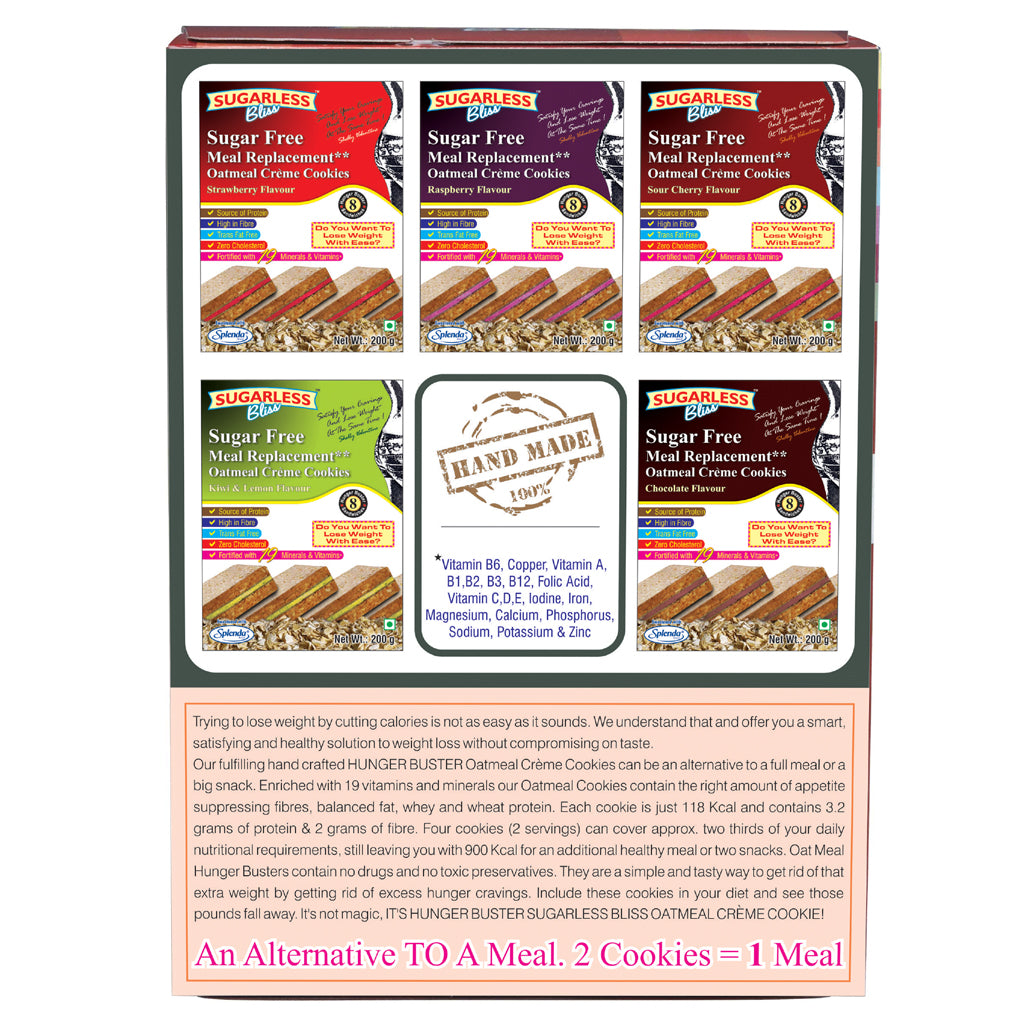 Sugar Free Oatmeal Creme Cookies - Sour Cherry (Alternate to A Meal 2 Cookies=1 Meal