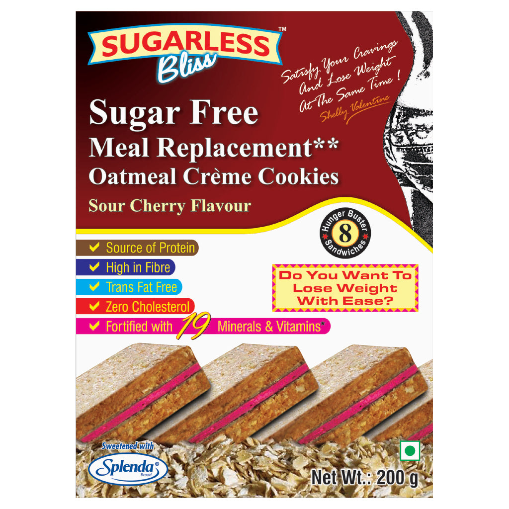 Sugar Free Oatmeal Creme Cookies - Sour Cherry (Alternate to A Meal 2 Cookies=1 Meal