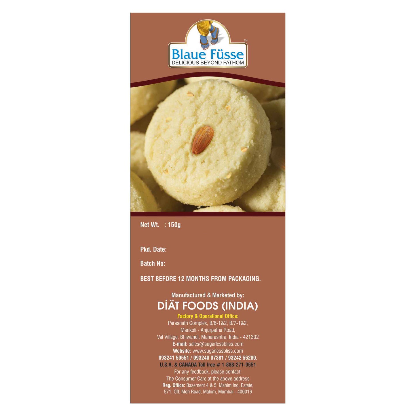 Sugar Shortbread Pure Cow Butter Almond