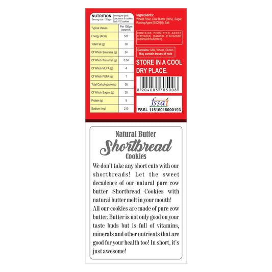 Sugar Shortbread Pure Cow Butter