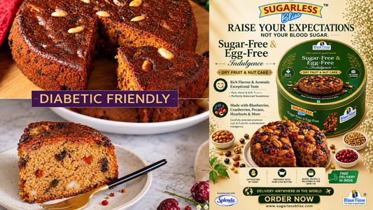 Sugar Free & Egg Free Dry Fruit & Nut Global Cake | Sugarless Bliss