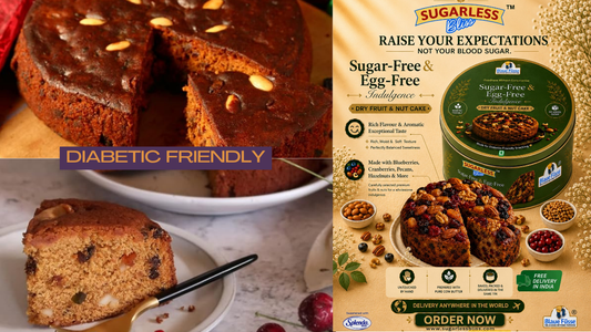 Sugar Free & Egg Free Dry Fruit & Nut Global Cake | Sugarless Bliss