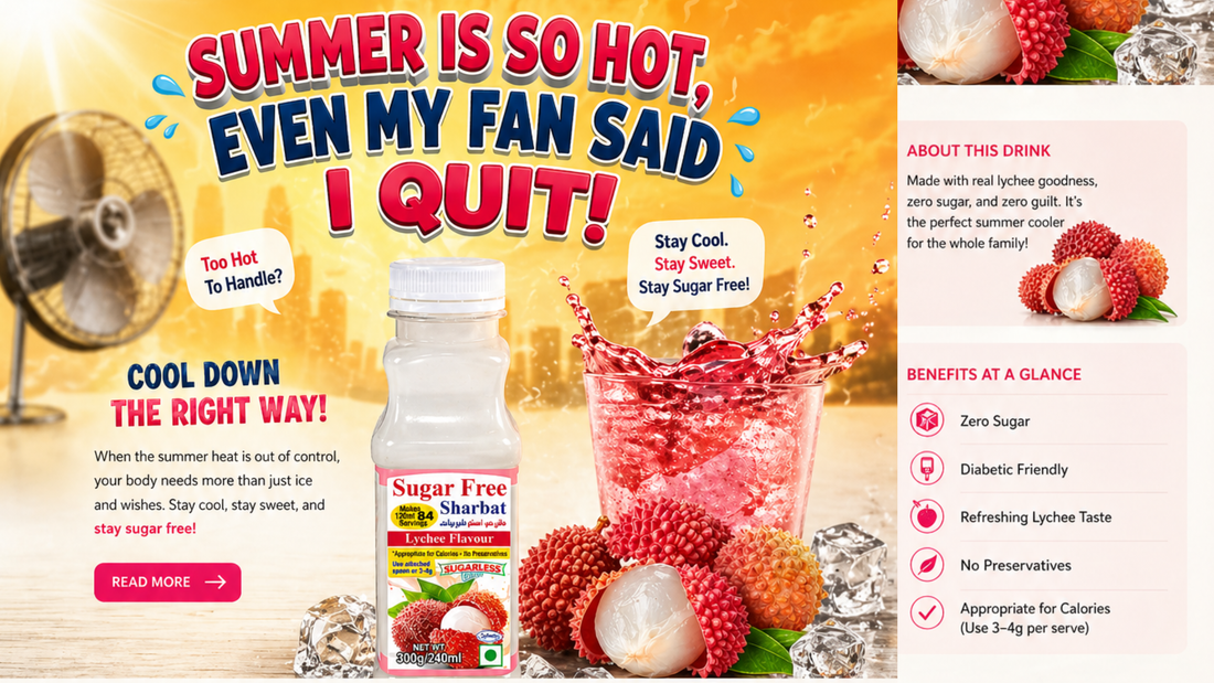 Best Sugar Free Lychee Sharbat for Summer | Diabetic Friendly Drink | Sugarless Bliss