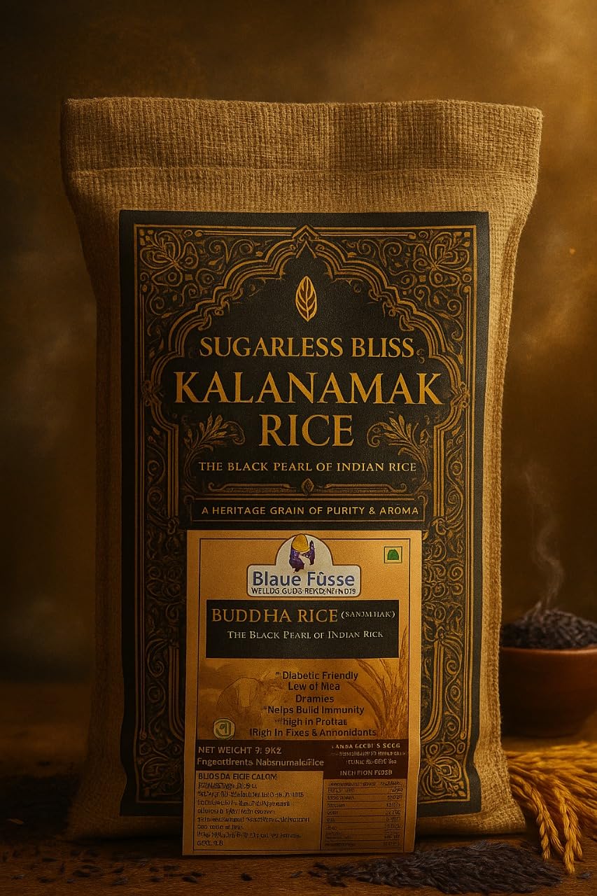 Blaue Füsse Buddha Rice (Kalanamak) – Royal Heritage Low GI Aromatic Rice | 2.5 KG | Sugarless Bliss