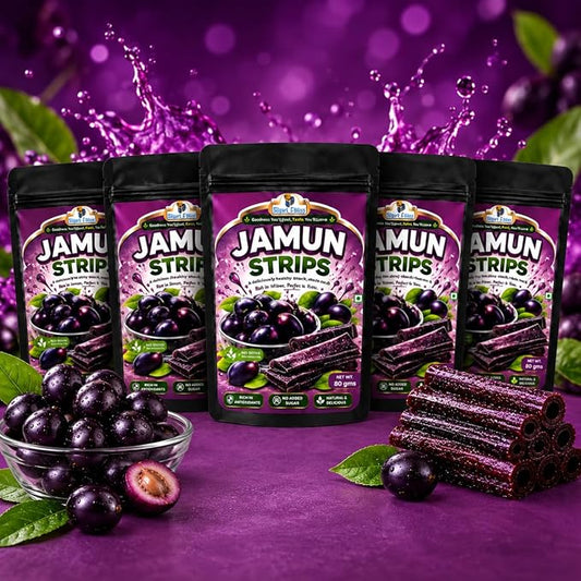 Sugar Free Jamun Strips - 100% Natural and Diabetes Friendly - Pack of 5 | Sugarless Bliss