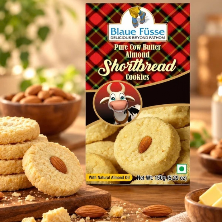 Sugar Shortbread Pure Cow Butter Almond  | Sugarless Bliss