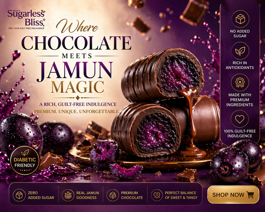 Jamun Chocolate Delight (Sugar Free & Diabetic Friendly) | Sugarless Bliss