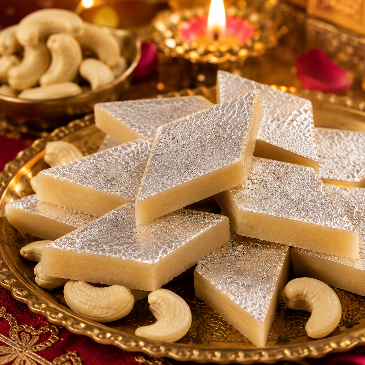 Kaju Katli Premium Traditional Indian Mithai with Cashews & Sugar | 500g | Sugarless Bliss