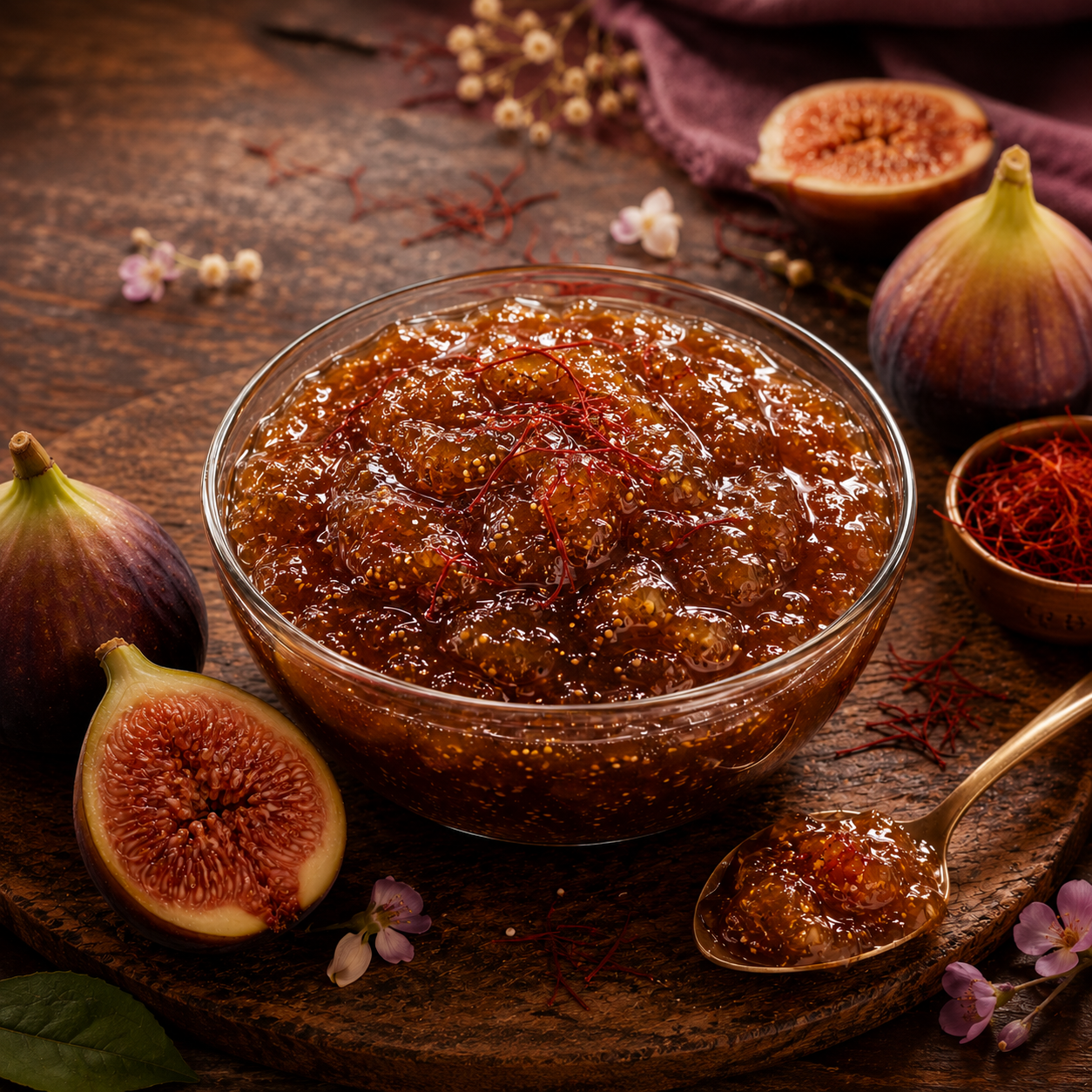 Sugar Free Fig & Saffron Jam (300)g | Sugarless Bliss