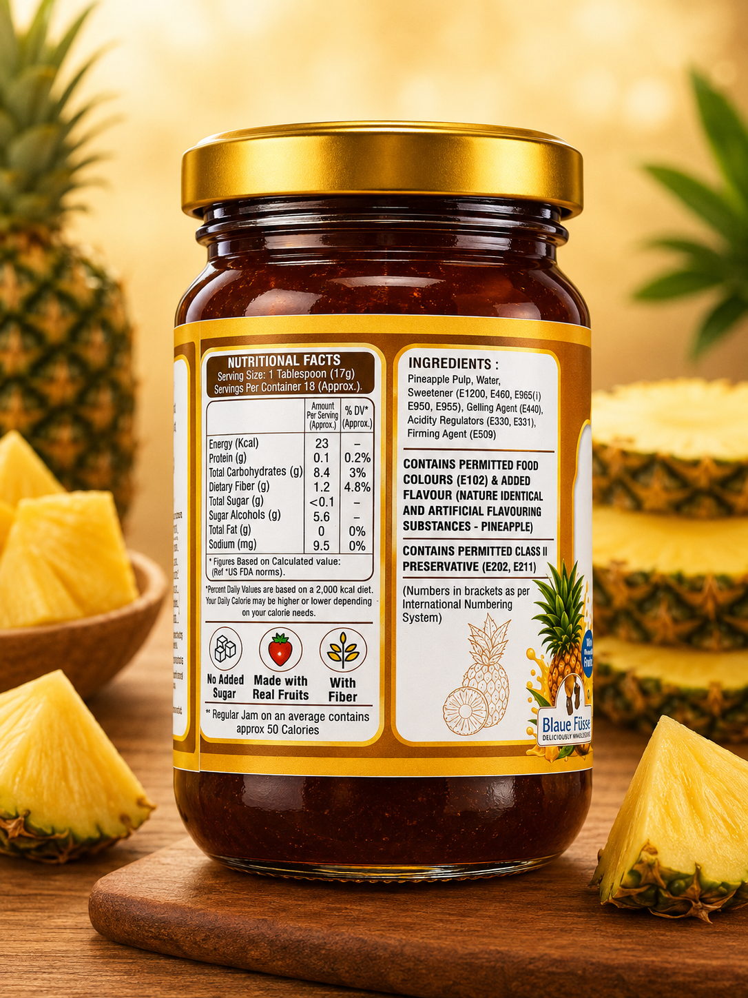 Sugar Free Mixed Fruit & Pineapple Jam Combo | Sugarless Bliss