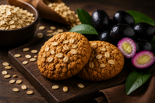 Sugarless Bliss Sugar Free Oat Bran & Jamun Seed Cookies – High Fiber Healthy Cookies |  50g × 12