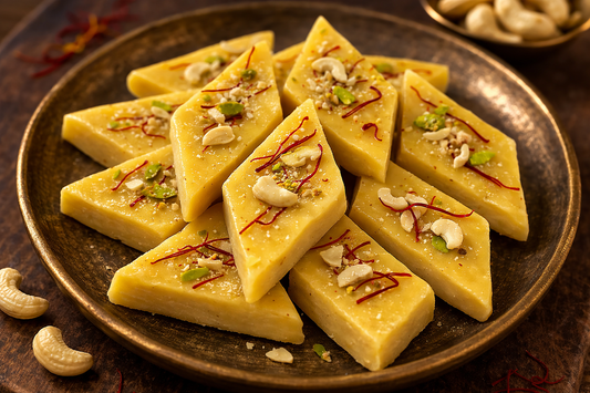 Exquisite Sugar Free Kesar Peda (500g) – Authentic Indian Mithai, Crafted for a Guilt Free Indulgence!