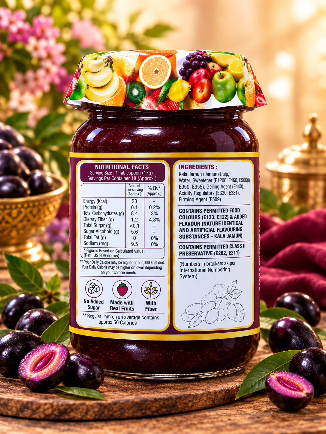 Sugar Free Kala Jamun Jam (300)g | Sugarless Bliss