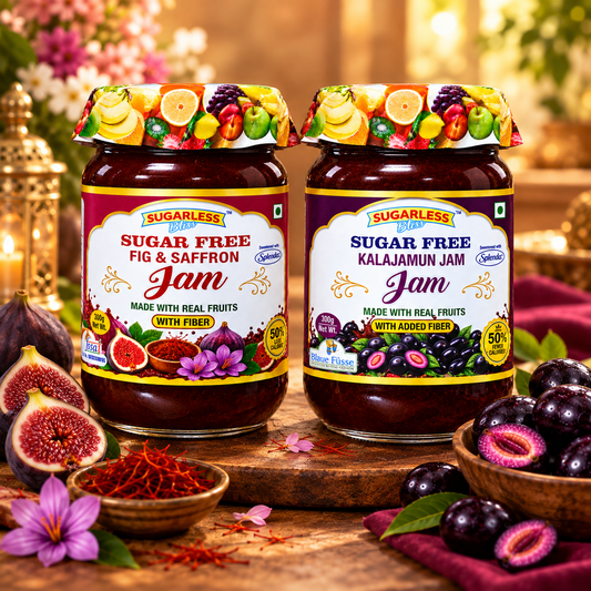 Sugar Free Kala Jamun & Fig Saffron Jam Combo | Sugarless Bliss