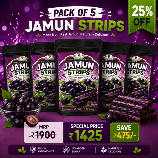 Sugar Free Jamun Strips - 100% Natural and Diabetes Friendly - Pack of 5 | Sugarless Bliss