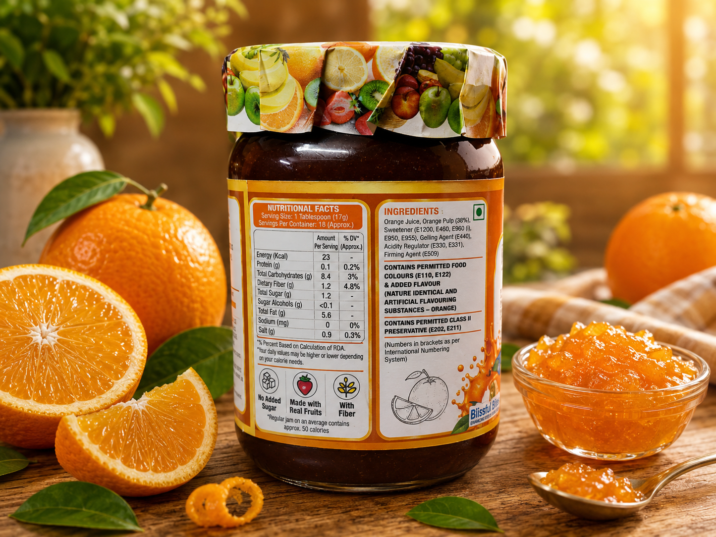 Sugar Free Orange & Strawberry Jam Combo | Sugarless Bliss