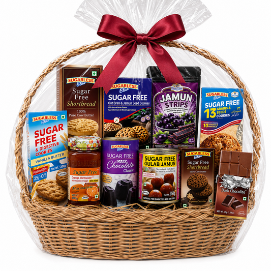 Sugarless Bliss Sugar Free Gift Hamper | Premium Diabetic Friendly Healthy Gift Basket