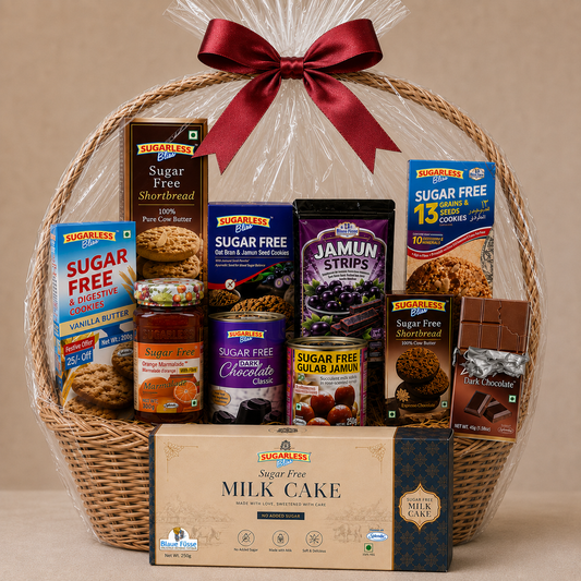 Sugarless Bliss Sugar Free Festive Gift Hamper | Premium Diabetic Friendly Gift Basket