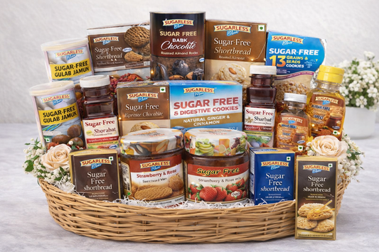 Sugar Free Premium Gift Hamper - Diabetic Friendly Gifting | Sugarless Bliss