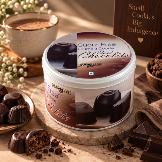 Sugar Free Crumble Cookies Dark Chocolite (250)g | Sugarless Bliss