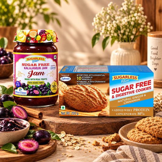 Sugar Free Kala Jamun Jam + Ginger & Cinnamon Cookies Combo