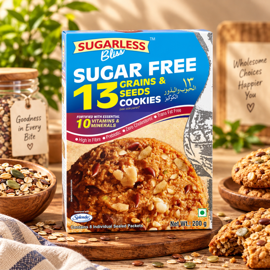 Sugar Free Multi Grain Cookies | High Fiber | Sugarless Bliss
