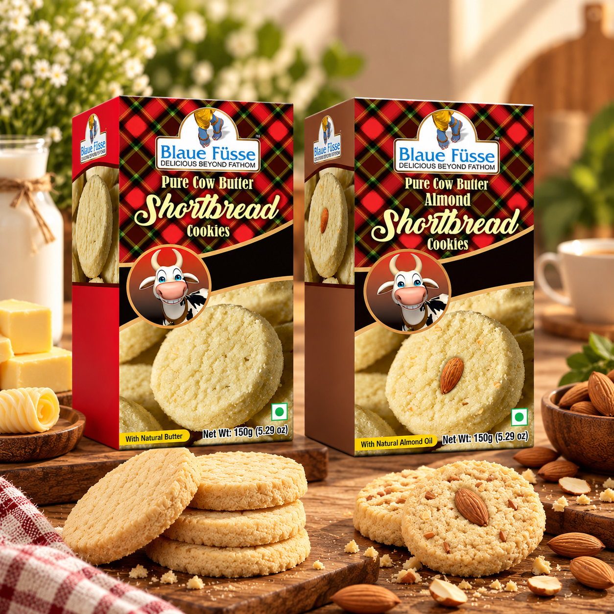 Pure Butter Shortbread Duo – Classic & Almond