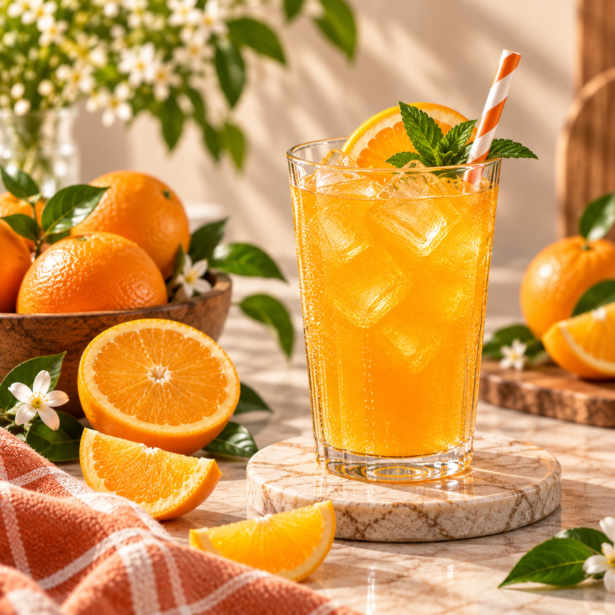 Sugar Free Orange Refreshing Syrup  Highly Concentrated, Makes 84 Glasses - (300)g | Almost Zero Calories | Sharbat | Sugarless Bliss