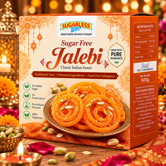 Sugarless Bliss Sugar Free Jalebi 500g | Traditional Indian Sweet | No Added Sugar Mithai