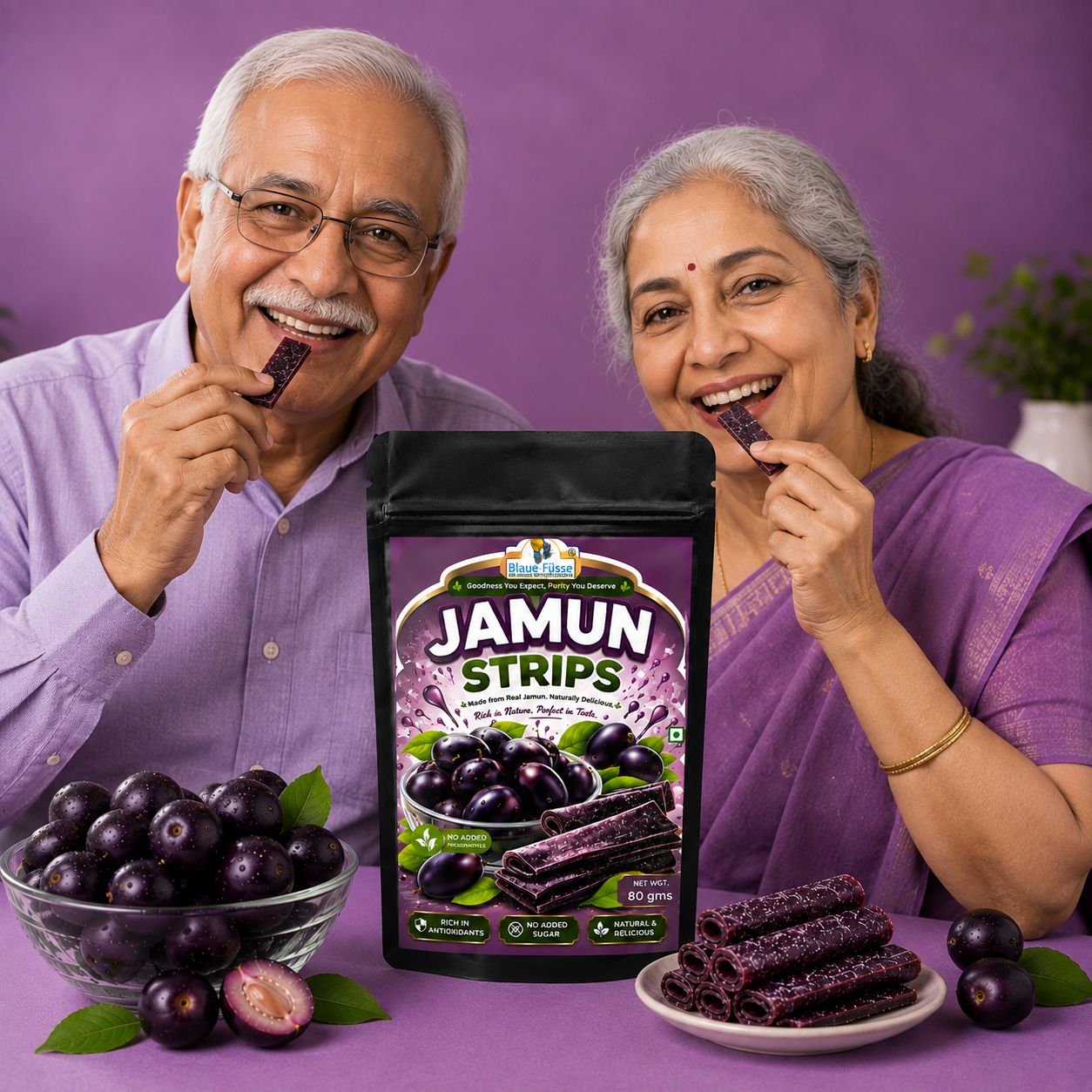 Sugar Free Jamun Strips - 100% Natural and Diabetes Friendly - Pack of 3 | Sugarless Bliss