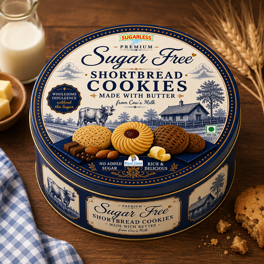 Sugar Free Shortbread Assorted Cookies (500)g | Sugarless Bliss