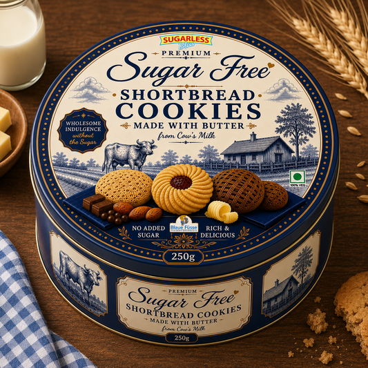 Sugar Free Assorted Shortbread Cookies (250)g | Sugarless Bliss