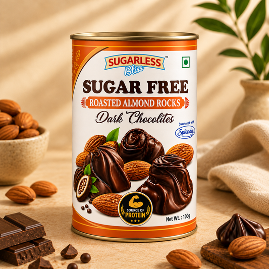 Sugar Free Dark Chocolite - Roasted Almond Delight | Sugarless Bliss