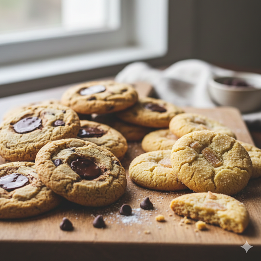 Pure Butter Shortbread Duo – Belgian Choco Chip & Ginger