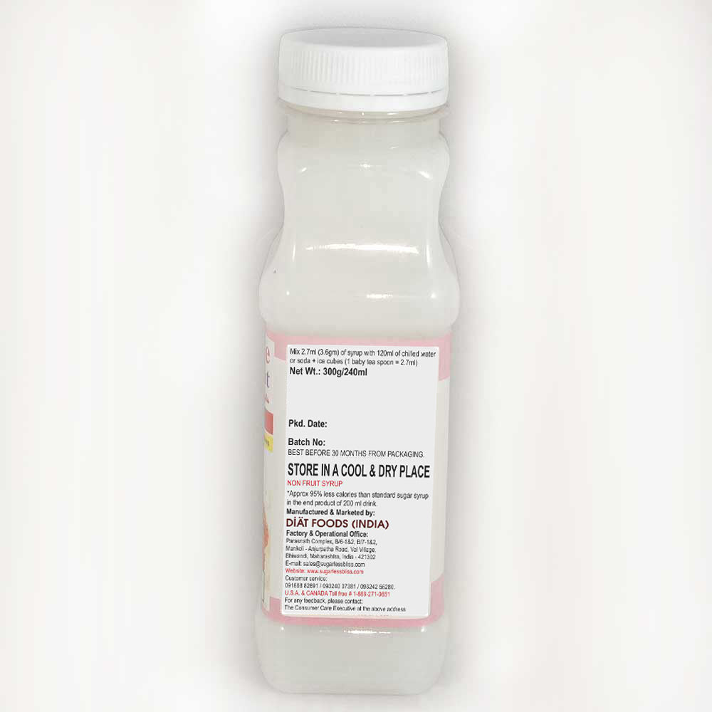 Sugar-Free Rose & Lychee Sharbat | Refreshing 300gX2 Syrup