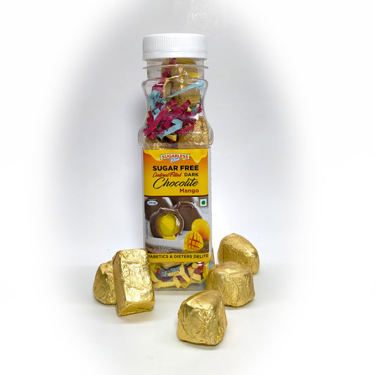Sugar-Free Centered Filled Dark Chocolate Combo – (Mango & Peach)Pack of 2