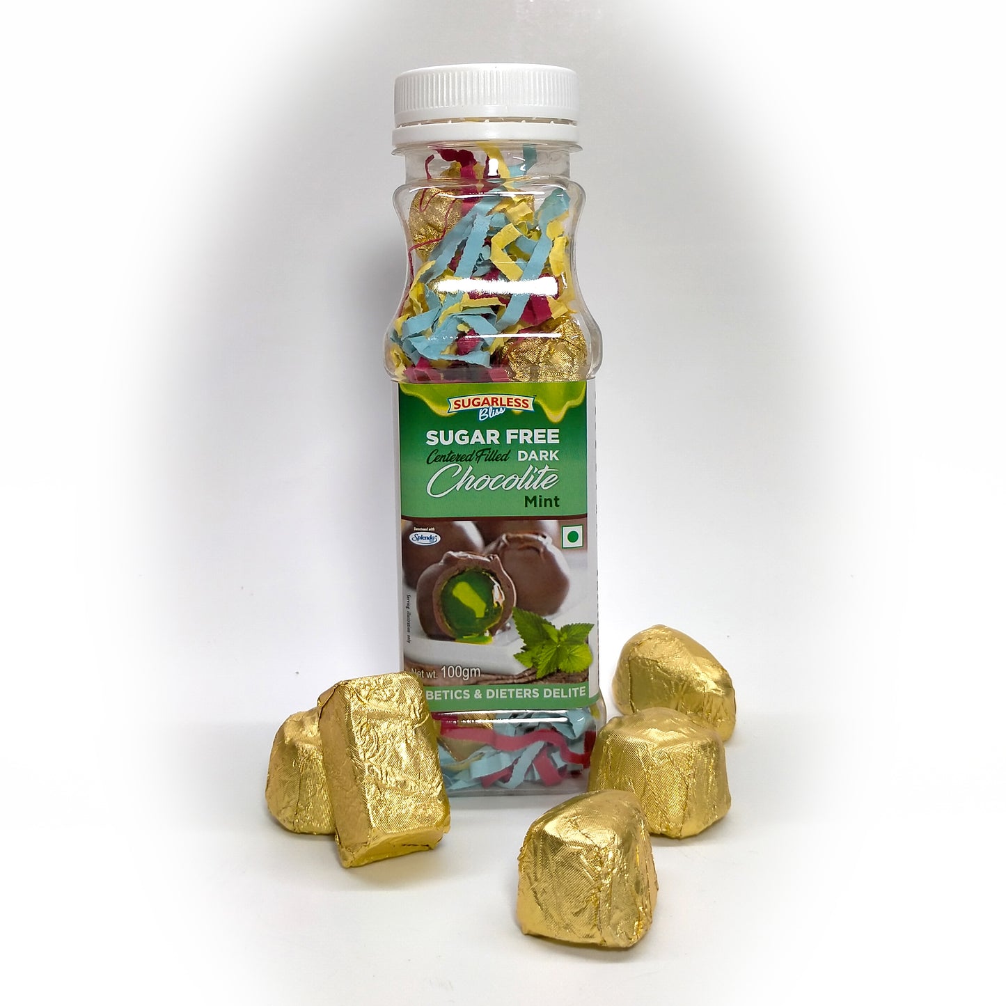 Sugar Free Centered Filled Dark Chocolite Combo (Mint & Orange Flavor)