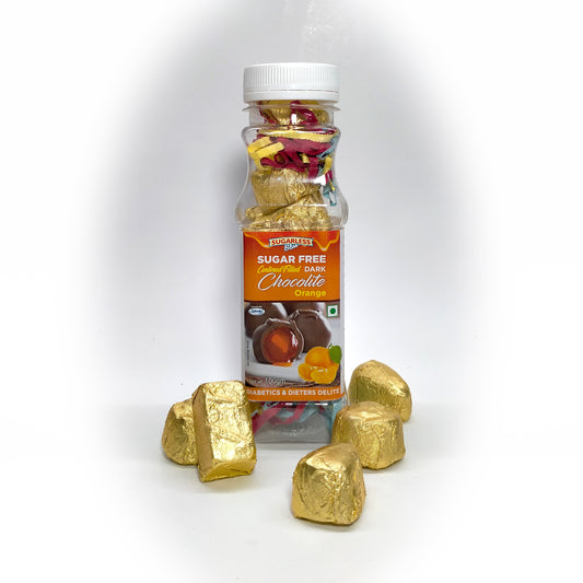 Sugar Free Centered Filled Dark Chocolite Combo (Orange & Pineapple Flavour)