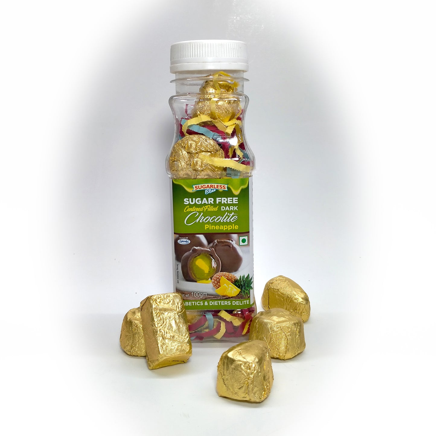 Sugar Free Centered Filled Dark Chocolite Combo (Orange & Pineapple Flavour)