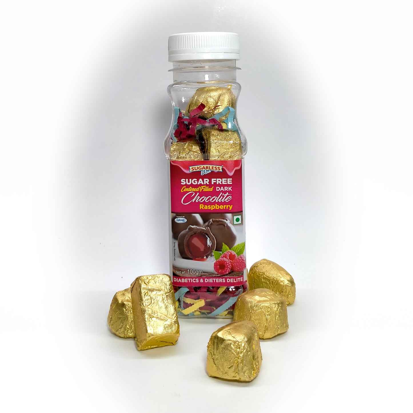 Sugar Free Centered Filled Dark Chocolite Combo (Pineapple & Raspberry Flavour)