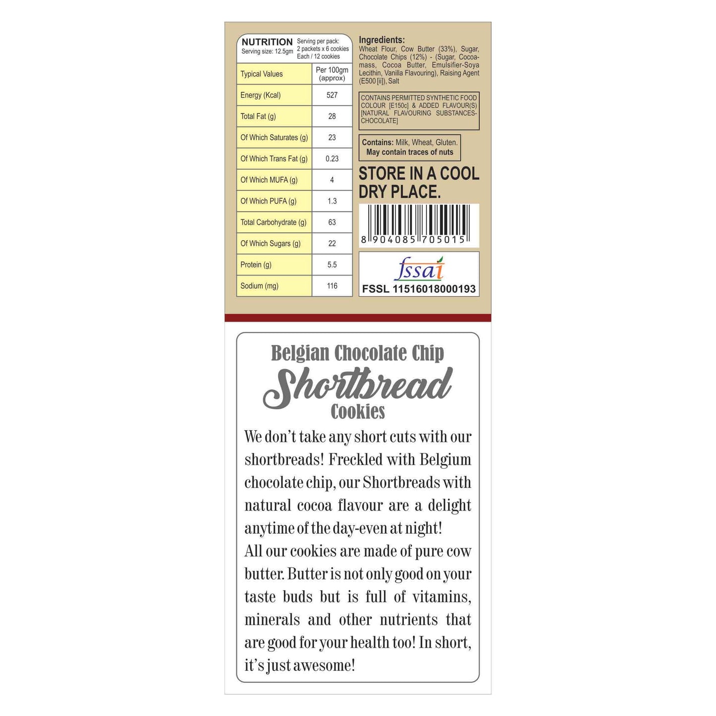 Pure Butter Shortbread Duo – Belgian Choco Chip & Ginger