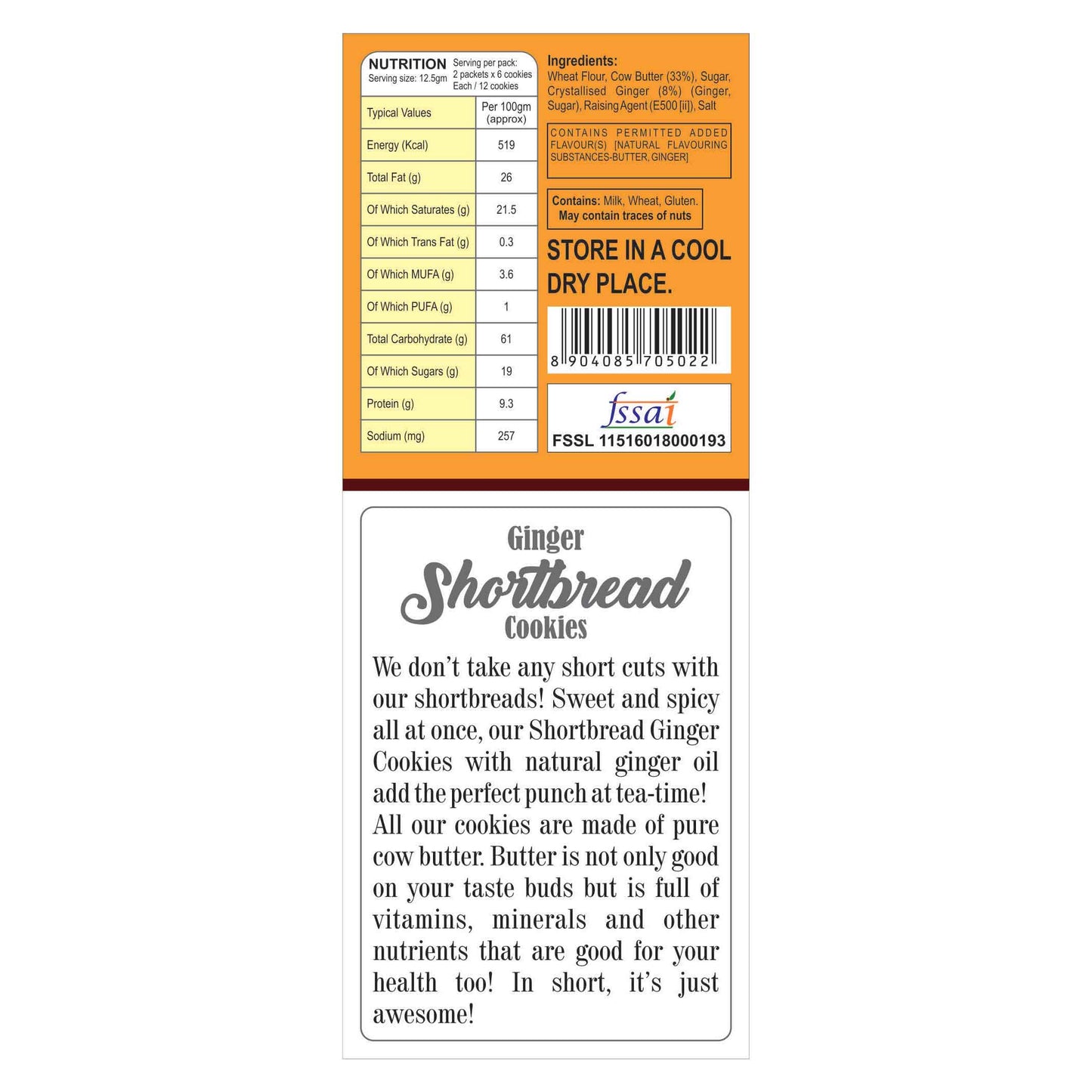 Pure Butter Shortbread Duo – Belgian Choco Chip & Ginger