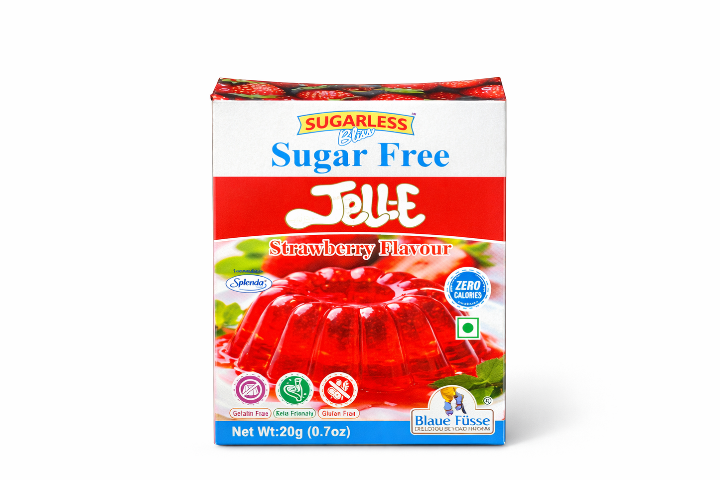 Sugarless Bliss Sugar Free Jelly Mix Strawberry Flavour | Zero Calories | Keto & Gluten Free | 20g