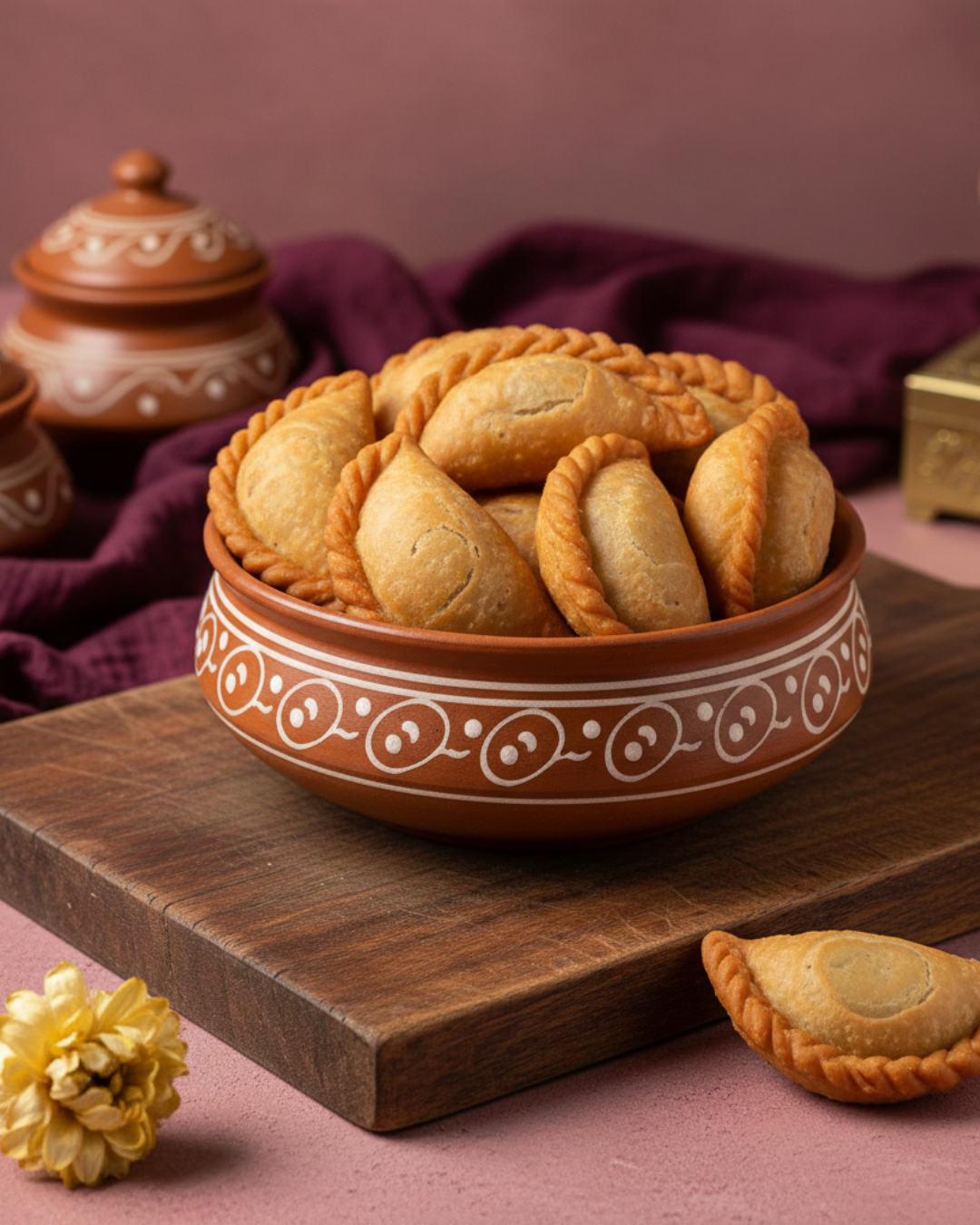 Sugar Free Gujiya (500g) sweetened with Splenda, made in pure ghee | Sugarless Bliss