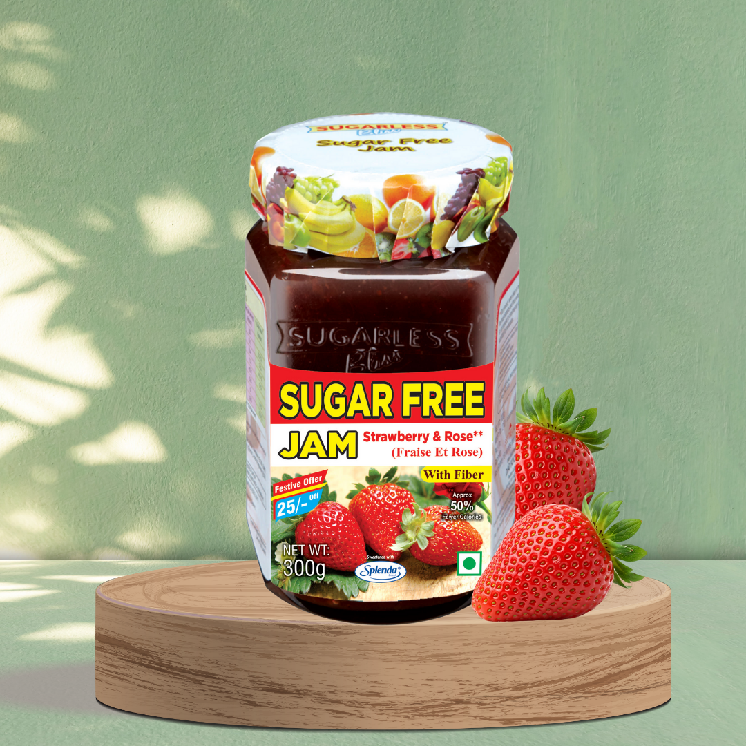 Sugar-Free Strawberry & Rose Jam | Diabetic Splenda Sweetened